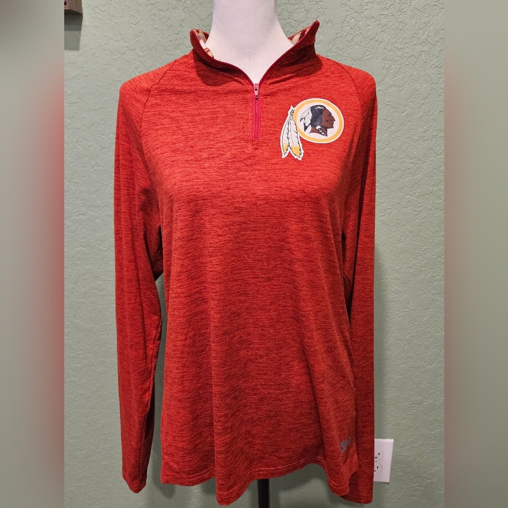 NFL Washington Redskins Quarter Zip Lightweight Pullover Size Small